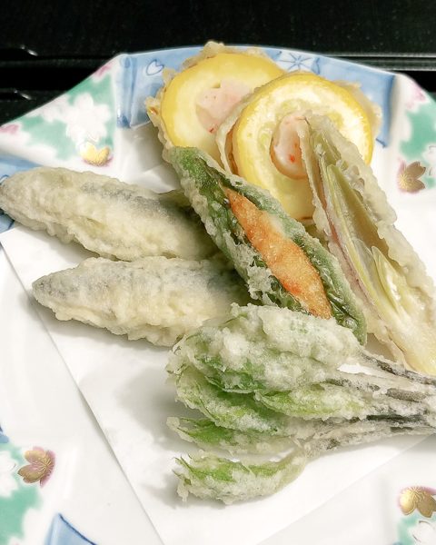 稚鮎と野菜の天ぷら