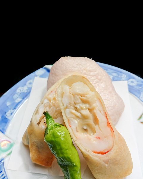 海老と茸の春巻き