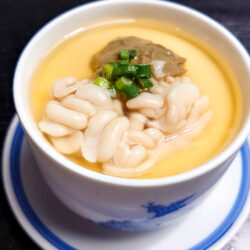 白子とカニ味噌の茶碗蒸し