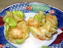 海老と空豆のかき揚げ