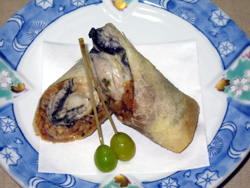 カキの味噌春巻き