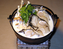 カキの豆乳鍋