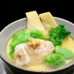 蛤と筍の茶碗蒸し